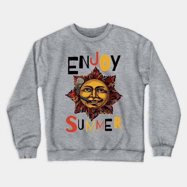 Enjoy Vintage Summer Crewneck Sweatshirt by KewaleeTee